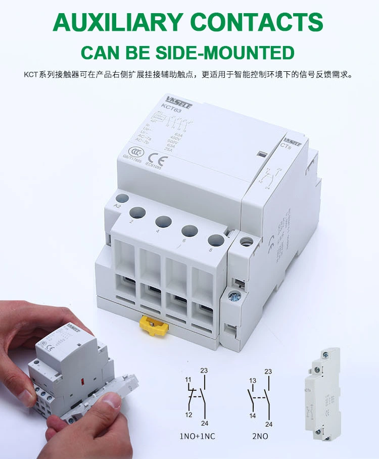 Kct-40 40A 4pole Household Contactor AC Magnetic Modular Contactor