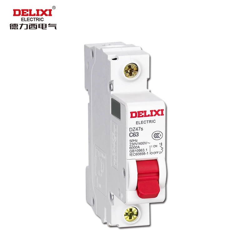 Delixi Electric Brand 1p AC MCB Dz47s Miniature Circuit Breaker