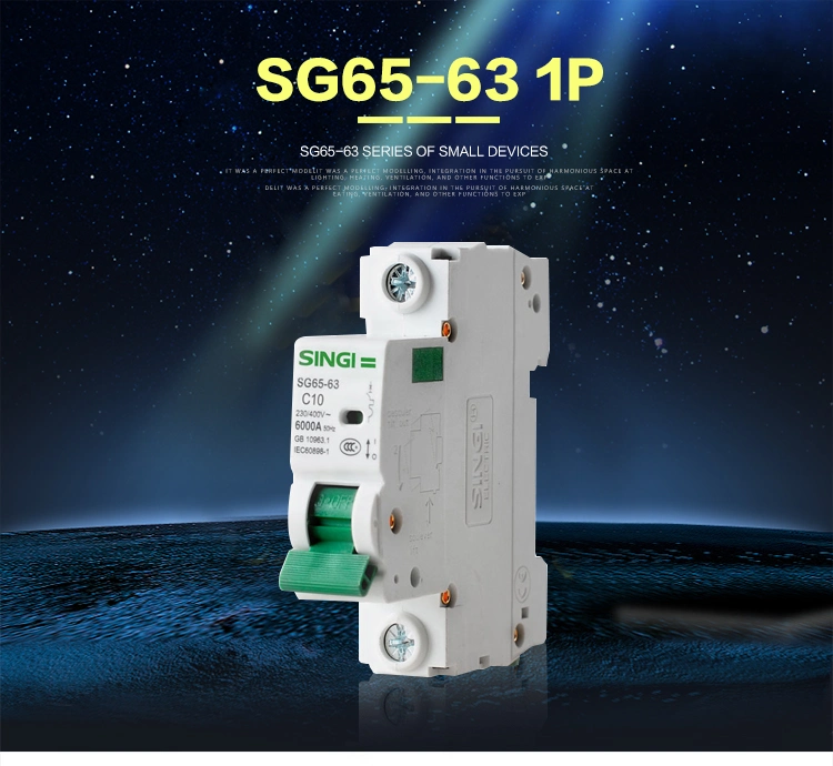 6A to 63A Singi Low Voltage Miniature Circuit Breaker with Factory Price