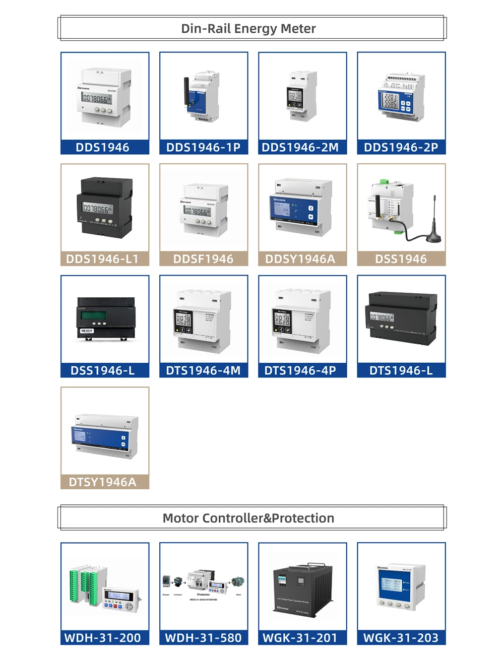 Dds1946-2p DIN Rail Single Phase Electric MID Certification Accuracy Class 0.5s Energy Multi-Functional Energy Meter
