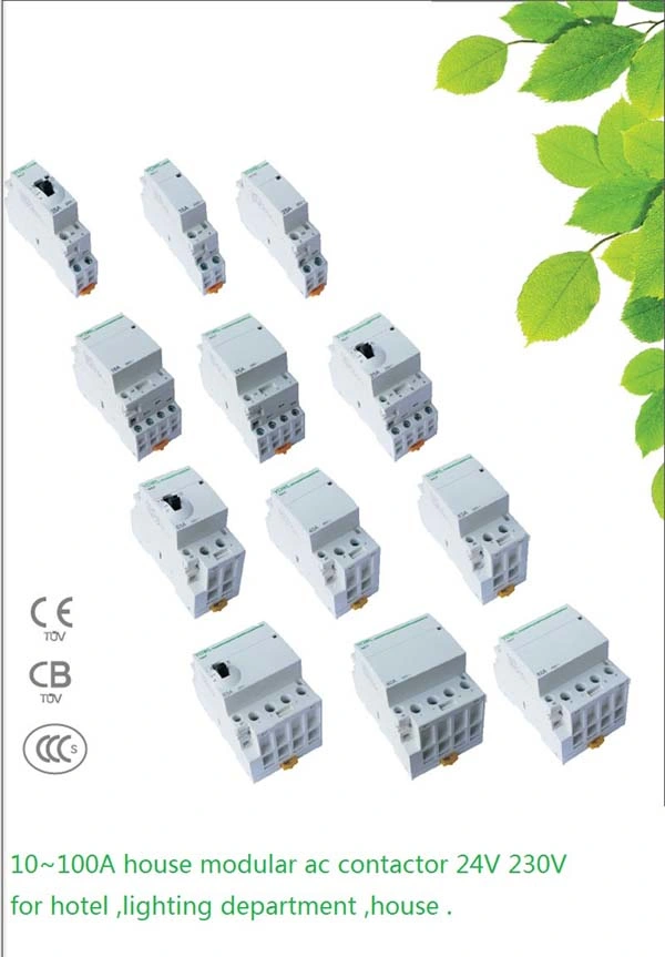3p 20A 380V AC Modular DIN Rail Contactor for Geothermal System Power Control