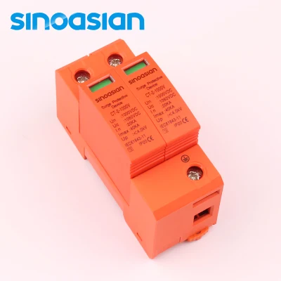 Sinoasian 2p 500V 800V 1000V DC PV Solar 20ka 40ka Surge Protective Device with Lighting Protection