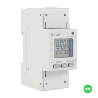 DIN-Rail Single Phase Power Meter Digital Display Low Voltage Energy Meter Acrel Adl200 RS485 Modbus-RTU Electricity Meter
